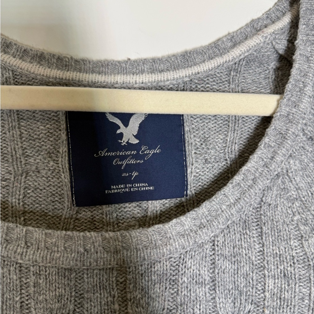 American Eagle Outfitters Heather Gray Scoop Neck Sweater Bella Swan XS - Picture 3 of 5
